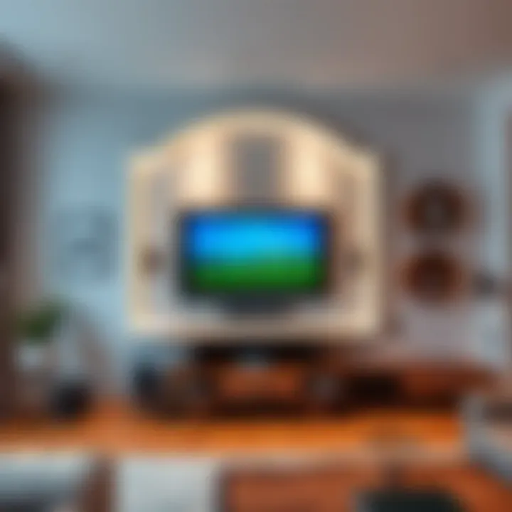 Elegant TV wall with stylish decor