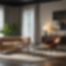 Elegant long spot lamp illuminating a modern interior space