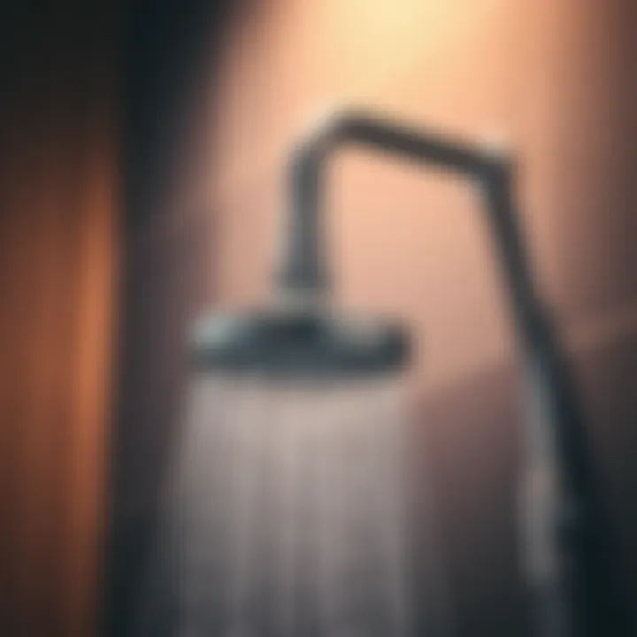 Functionality Highlight of Vacuum Shower Head Holder Close-up of a vacuum shower head holder showcasing its functionality