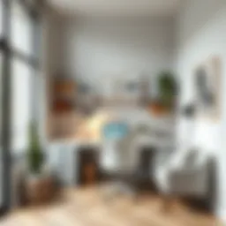 A beautifully organized workspace with minimalist decor