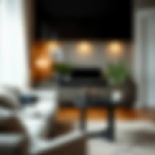 Elegant Black Side Table Design Elegant black side table in a modern living room setting