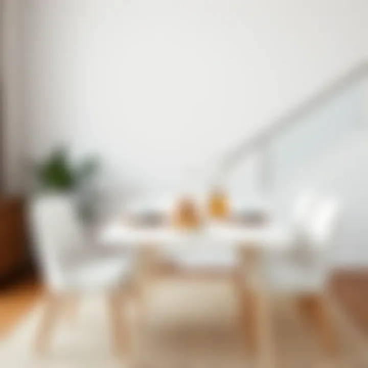 Minimalistic Breakfast Table Arrangement Minimalistic breakfast table arrangement with sleek lines