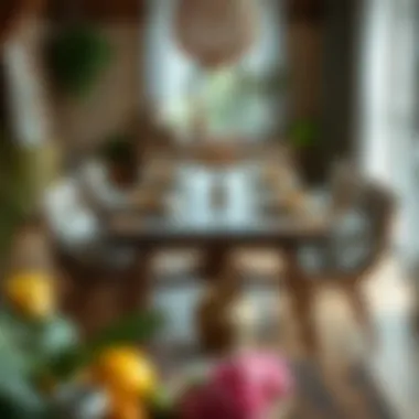 Rustic Breakfast Table Setup Rustic breakfast table setup showcasing natural materials