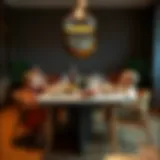 Stylish Dining Table for Families with Babies A stylish dining table setup with baby-friendly elements.