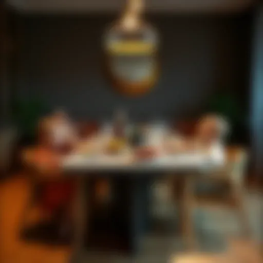 Stylish Dining Table for Families with Babies A stylish dining table setup with baby-friendly elements.