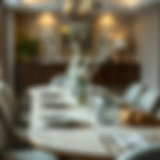 Elegant dining table set with sophisticated decor