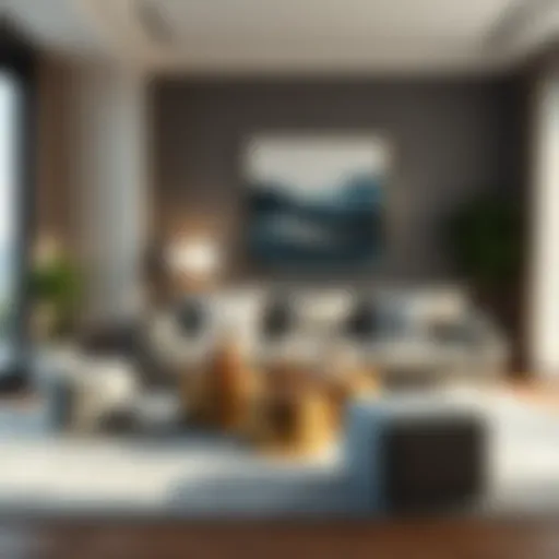 Elegant Use of Floor Accessories in Home Decor Stylish floor accessories enhancing a modern living space