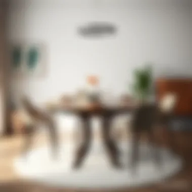 Cozy Round Dining Table Arrangement Cozy round dining table arrangement for family gatherings