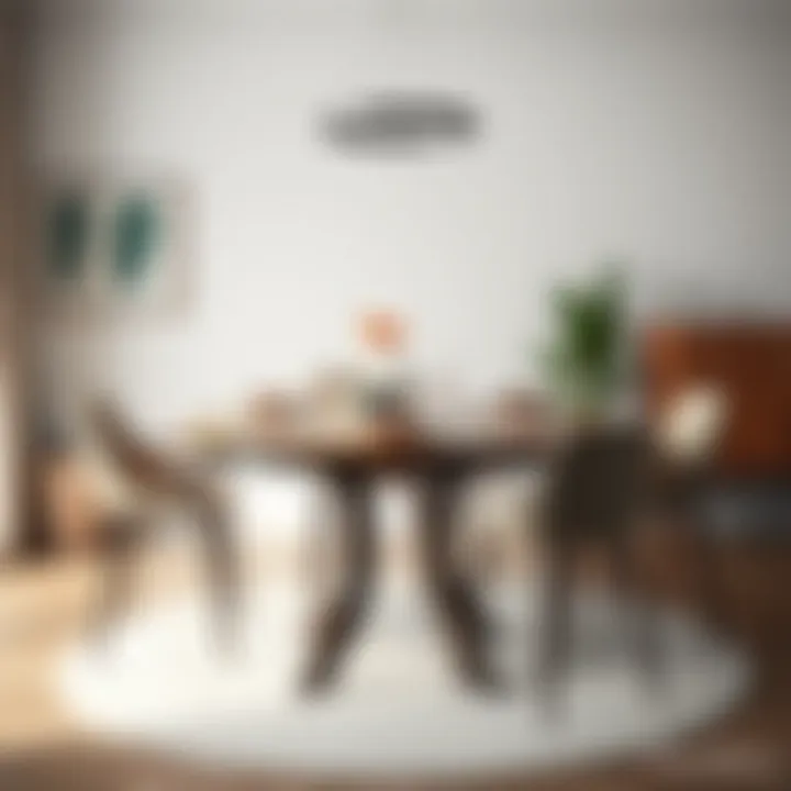 Cozy Round Dining Table Arrangement Cozy round dining table arrangement for family gatherings